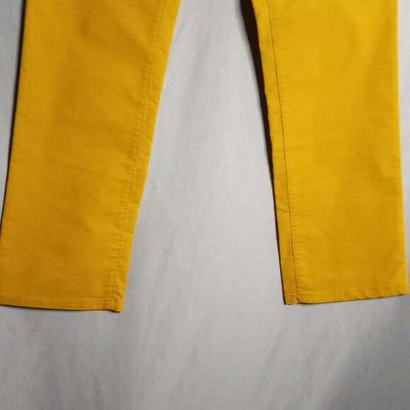 Ann Taylor Women's Modern Straight Mustard Yellow Brushed Corduroy Pants Sz 12P - Picture 6 of 8